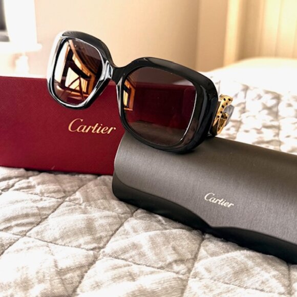 Cartier Panther Black Sunglasses - Picture 2 of 6